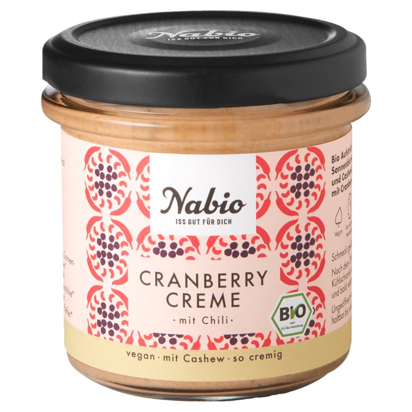 Nabio Bio Cranberry Creme vegan 135g